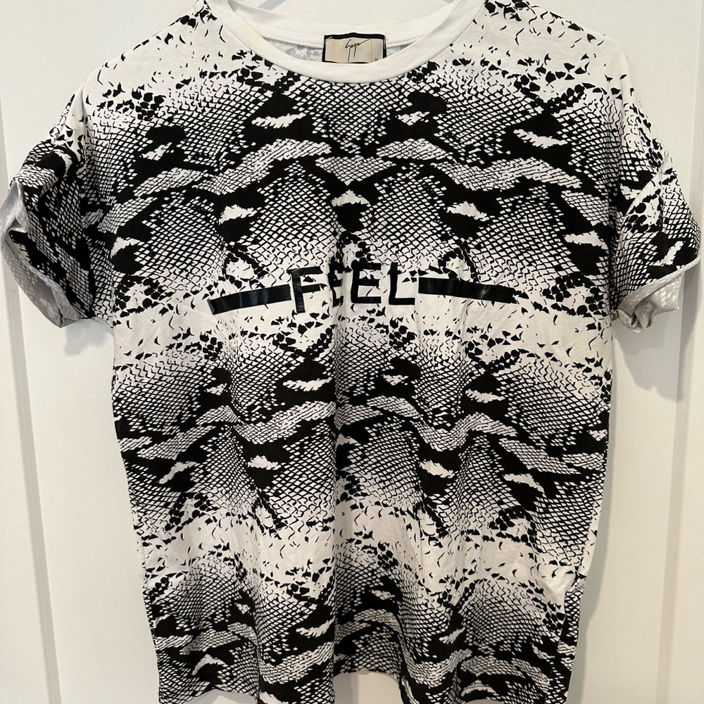 Black and White Graphic T-Shirt